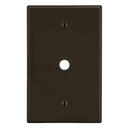 Hubbell Wiring Device-Kellems Wallplate, 1-Gang, .406" Opening, Box Mount, Brown P11